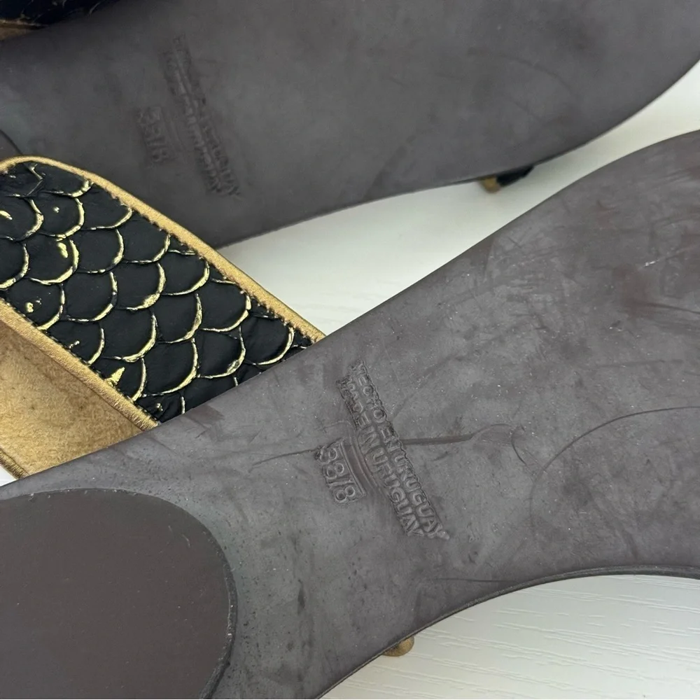 New! Zingara Stylish Black and Tan Sandals, Size 8